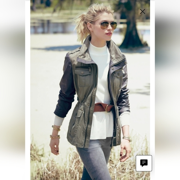 MICHAEL Michael Kors Waxed Cotton Field Jacket women's size medium - Picture 1 of 13